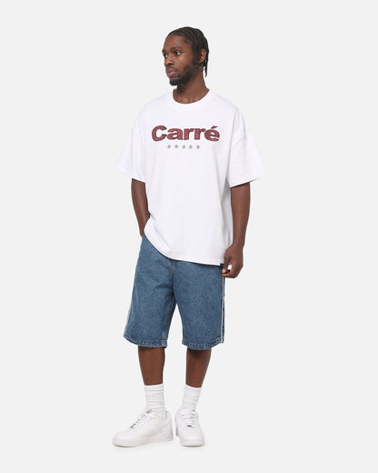 Carre Applique T-Shirt Solid White