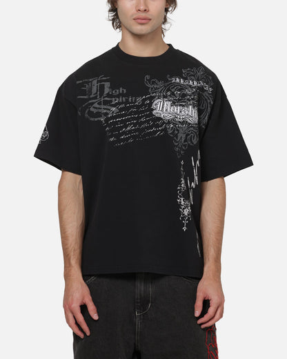 Worship Catharsis Box Crop T-Shirt Washed Black