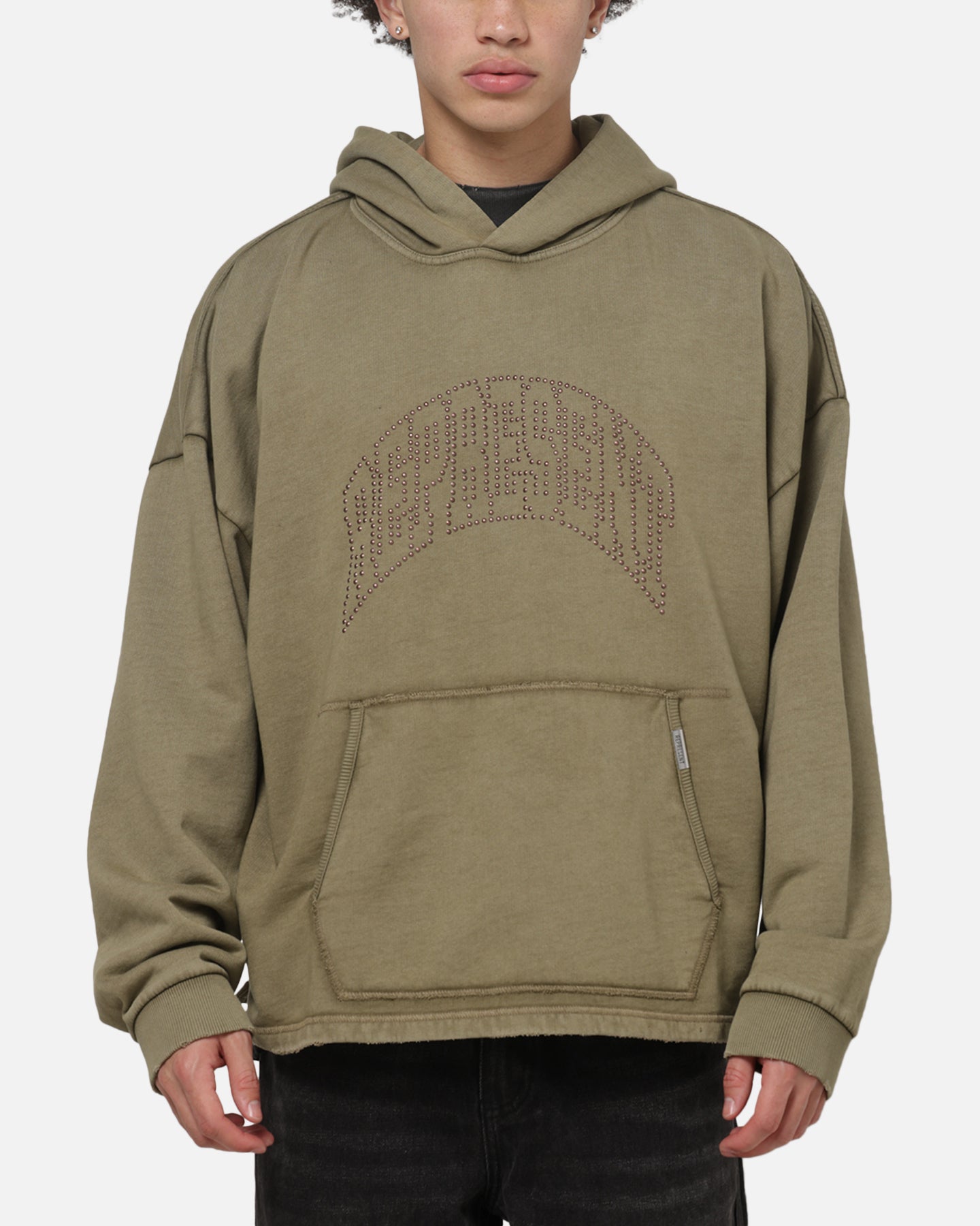Represent Embellished Hoodie Vintage Khaki