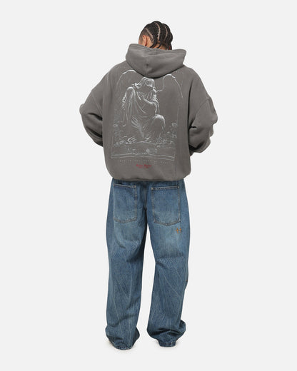 Saint Morta Divine Duty X Hoodie Washed Charcoal