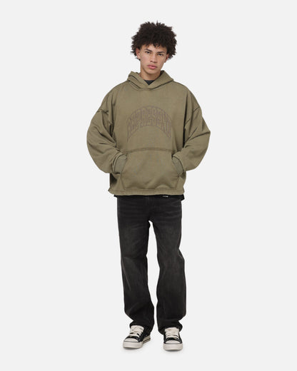 Represent Embellished Hoodie Vintage Khaki
