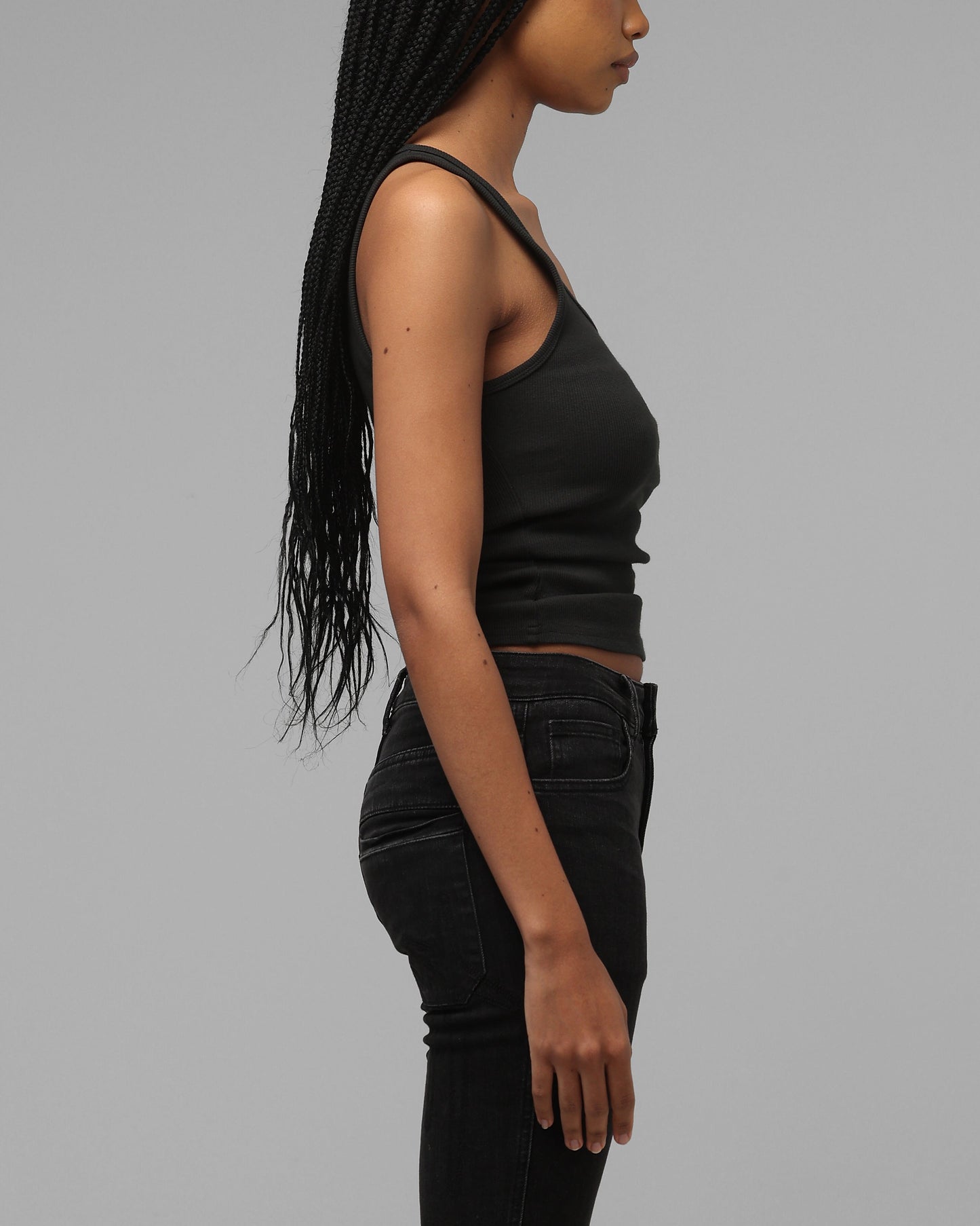 Loiter Women's Hybrid Scoop Neck Tank Charcoal