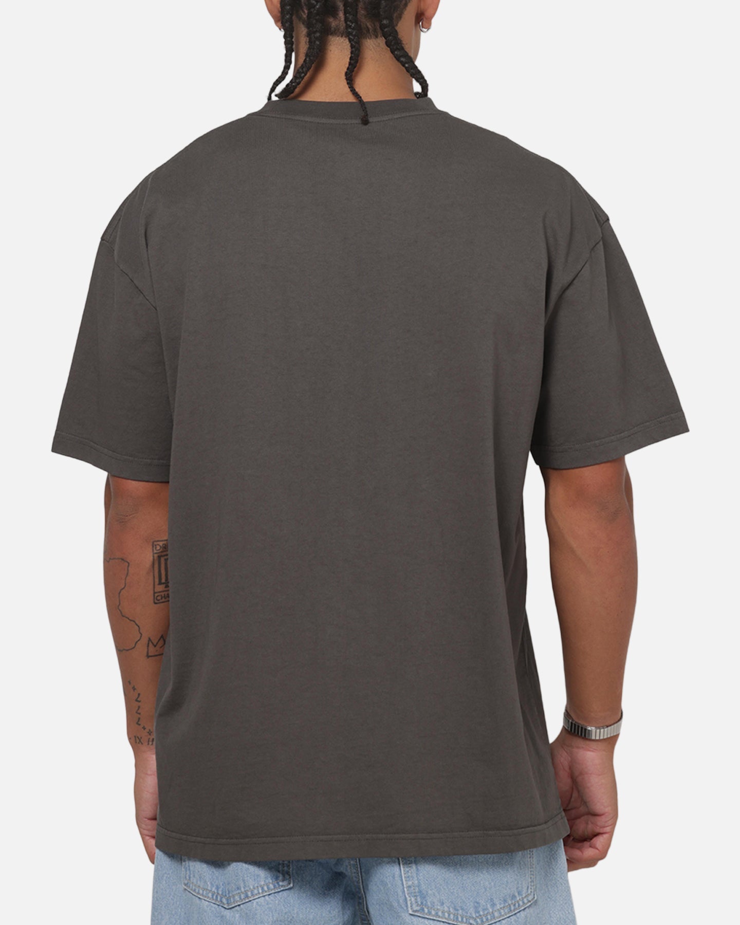 Carre Box Check T-Shirt Charcoal