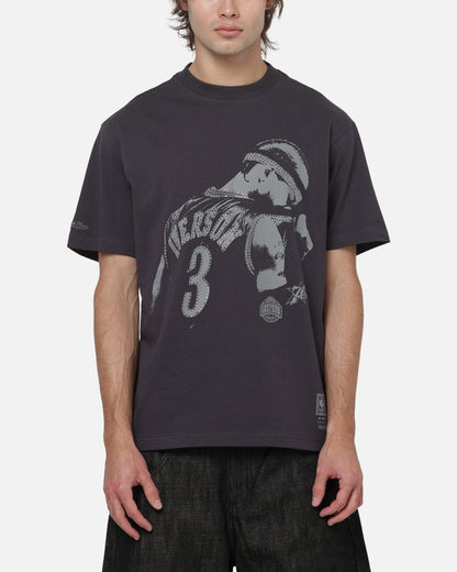 Mitchell & Ness Philadelphia 76ers Allen Iverson Studded Tips T-Shirt Washed Black