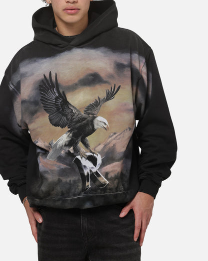Represent Chrome Flight Hoodie Stained Black