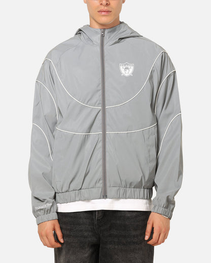 Mitchell & Ness Las Vegas Raiders Nylon Tracksuit Jacket Grey