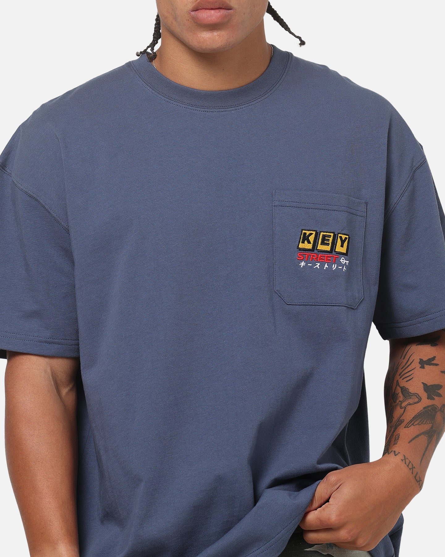 Key Street Pocket T-Shirt Navy