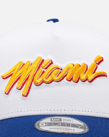 New Era Miami Heat 'Summertime' 9FORTY A-Frame Snapback White/Royal