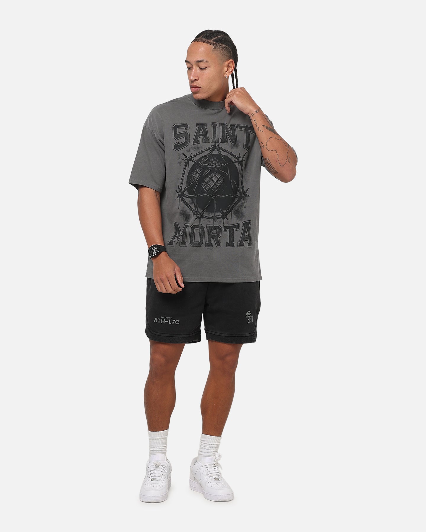 Saint Morta Blood Sport T-Shirt Washed Charcoal