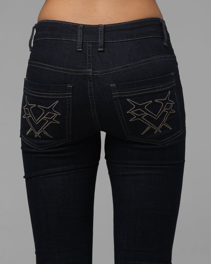 Loiter Women's Shibuya Low Rise Jeans Indigo Denim