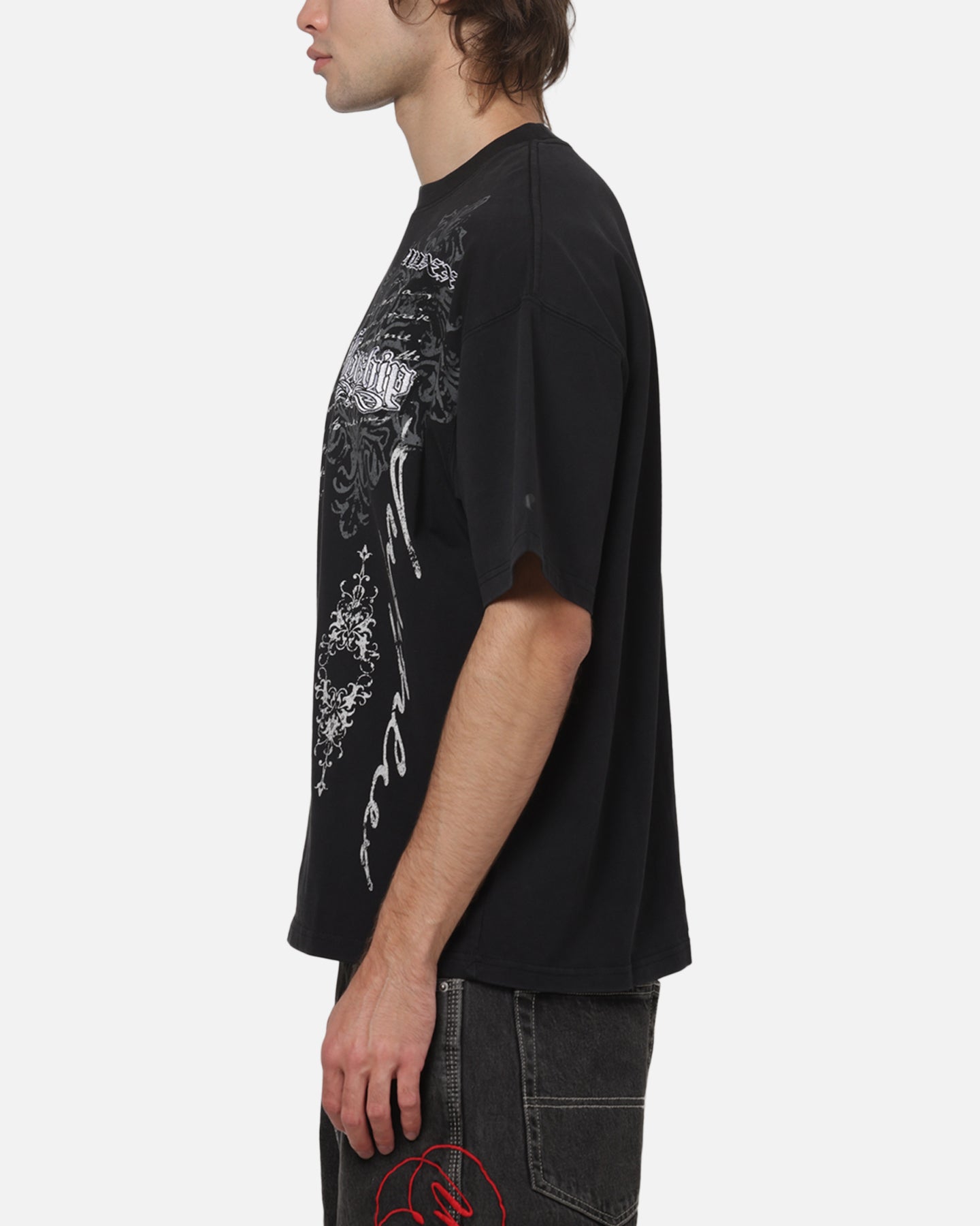 Worship Catharsis Box Crop T-Shirt Washed Black