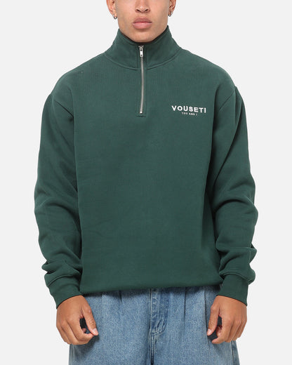Vouseti The OG Quarter Zip Crewneck Forest Green