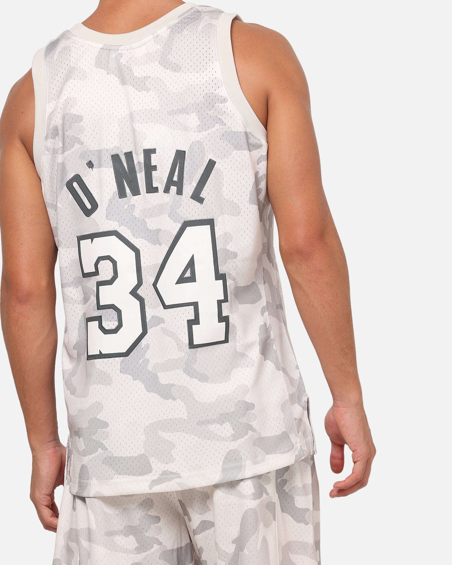 Mitchell & Ness Los Angeles Lakers Shaquille O'Neal #34 Snow Camo Energy Swingman Jersey Vintage White