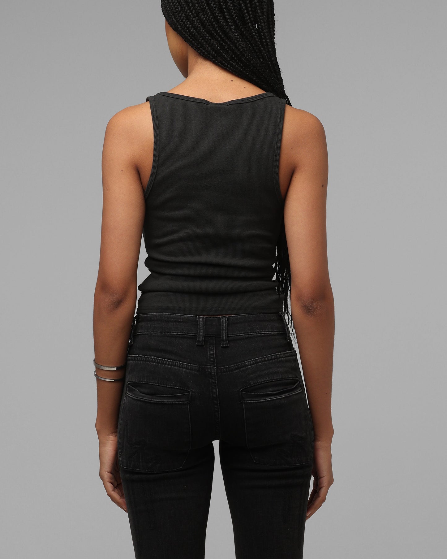 Loiter Women's Hybrid Scoop Neck Tank Charcoal