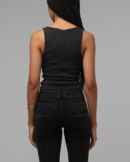 Loiter Women's Hybrid Scoop Neck Tank Charcoal