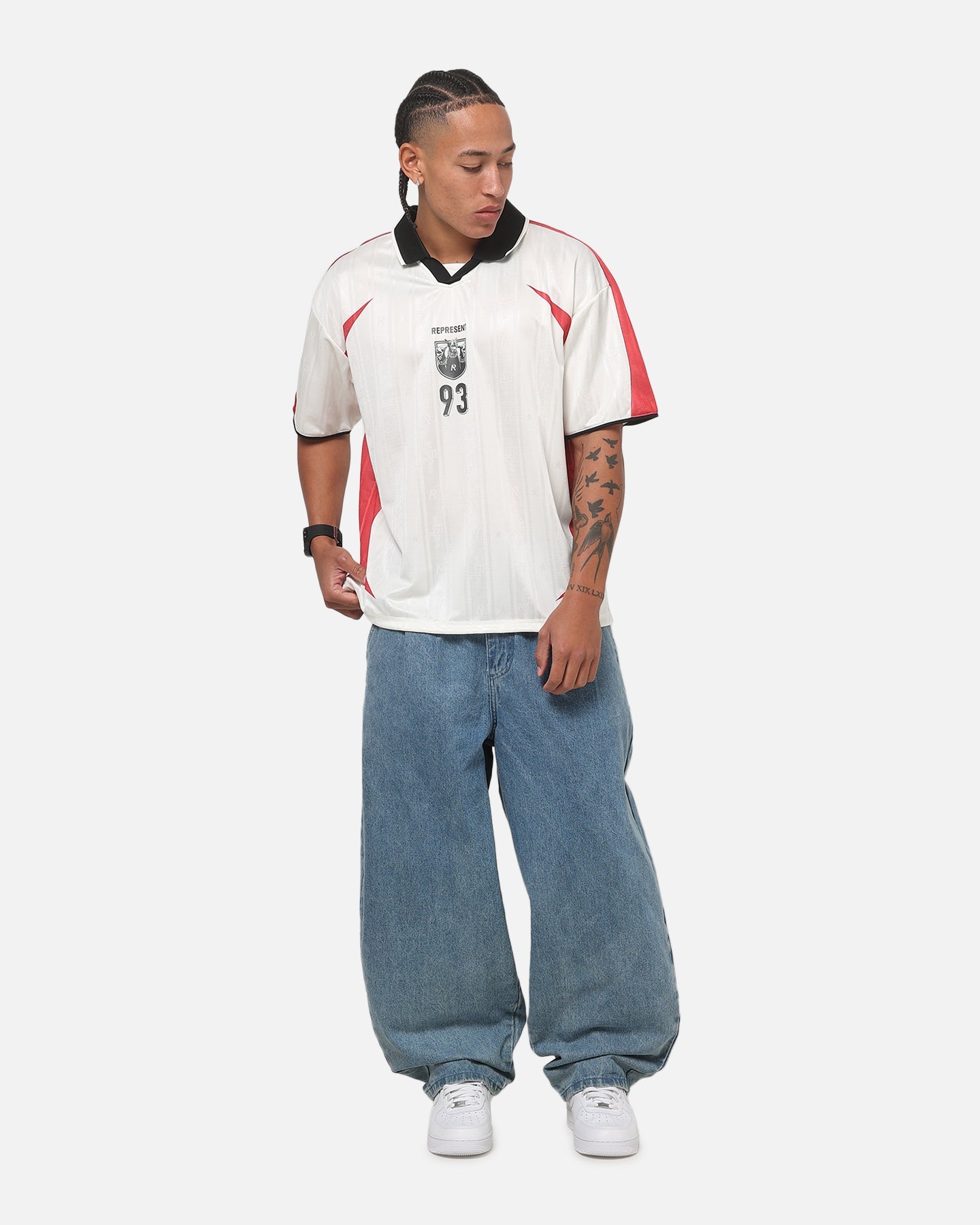 Represent Spike Football Top Flat White