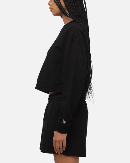 New Era Women's New York Yankees Crop Crewneck Black