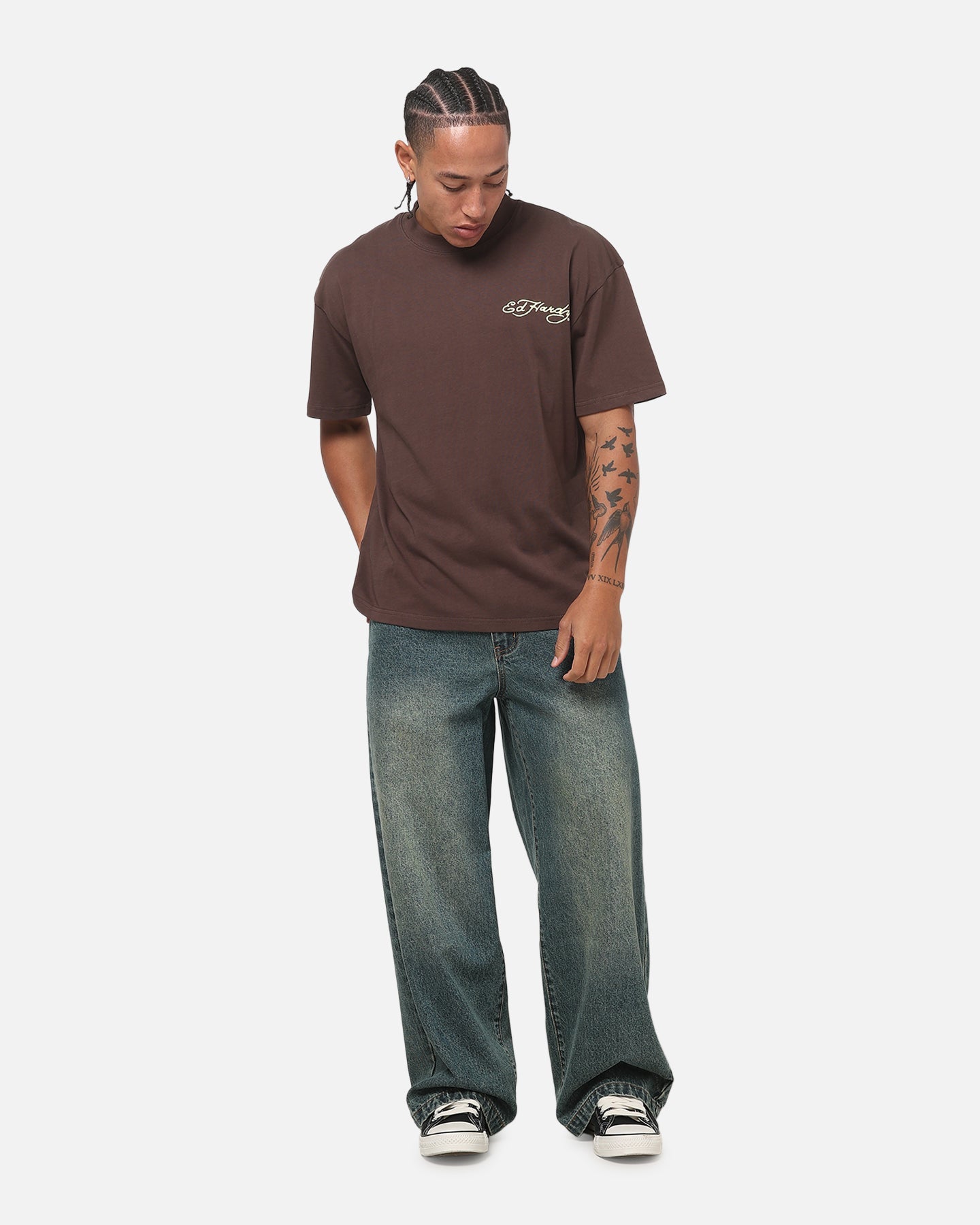 Ed Hardy Phoenix T-Shirt Brown