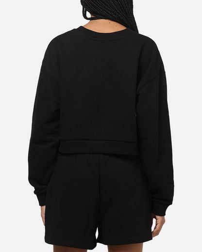 New Era Women's New York Yankees Crop Crewneck Black
