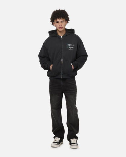 Represent Private Members Hoodie Stained Black