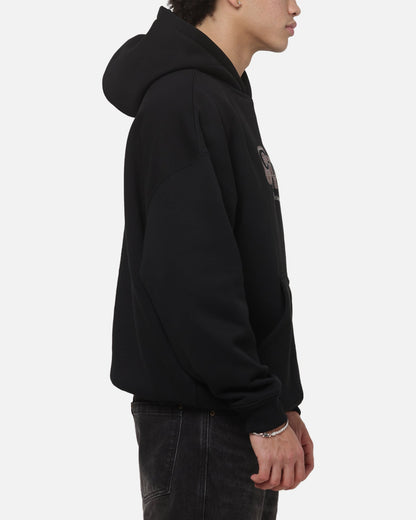Carre Illusion Hoodie Solid Black