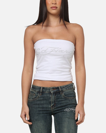 Ed Hardy Women's Dragon Boob Tube White