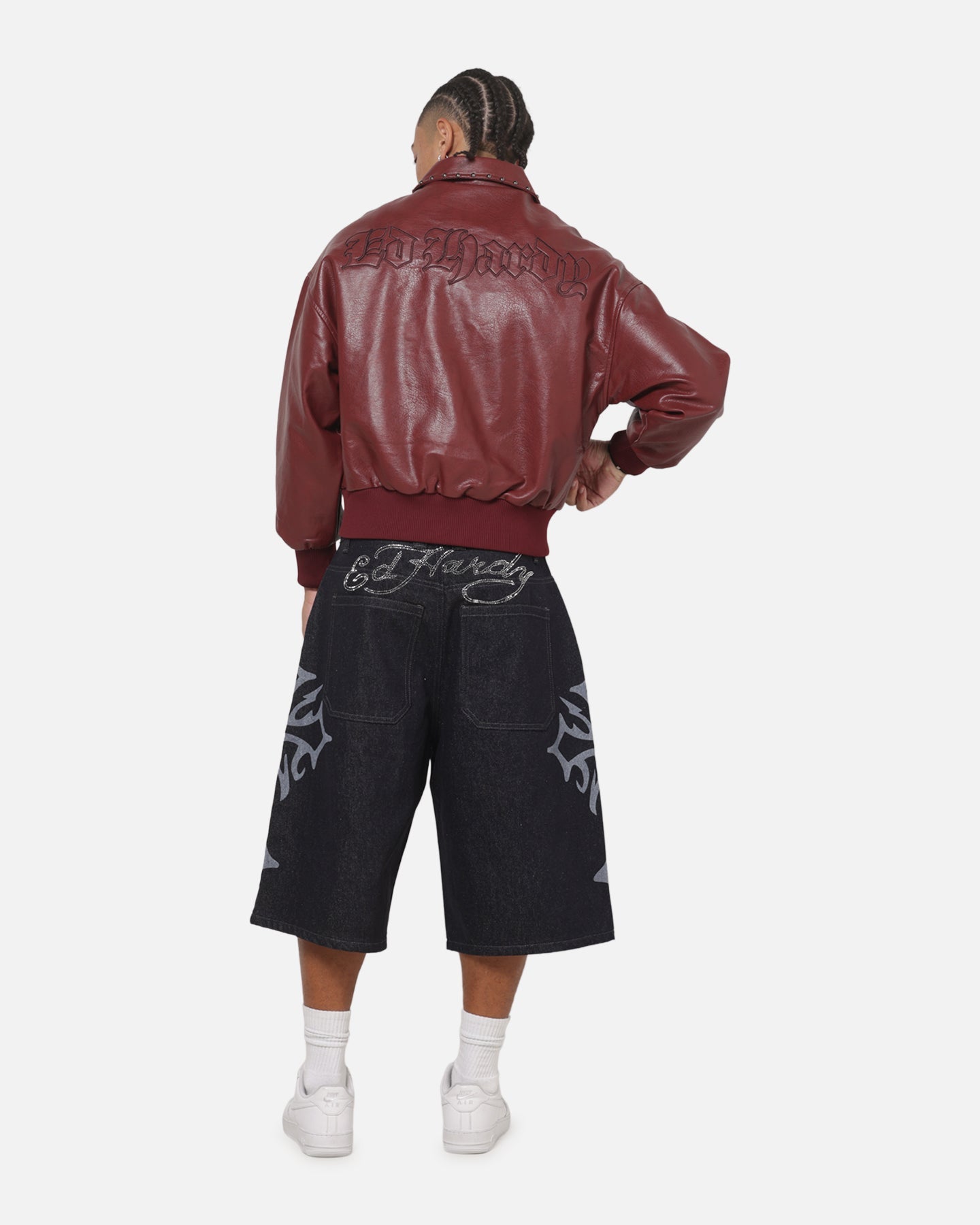 Ed Hardy Desert Bomber Jacket Red