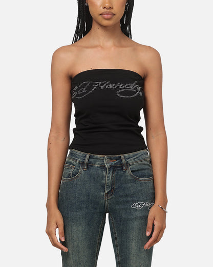 Ed Hardy Women's Dragon Boob Tube Black