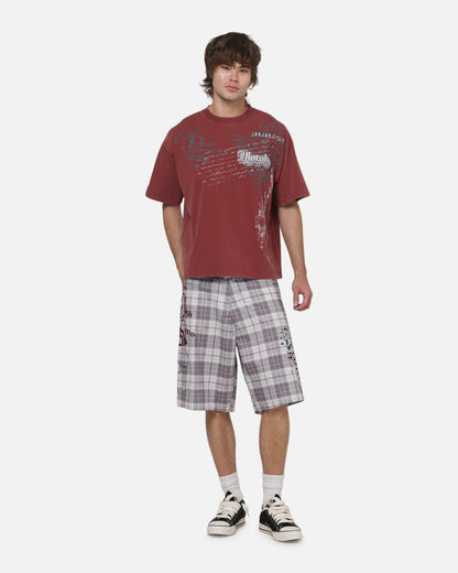 Worship Catharsis Box Crop T-Shirt Port Wine
