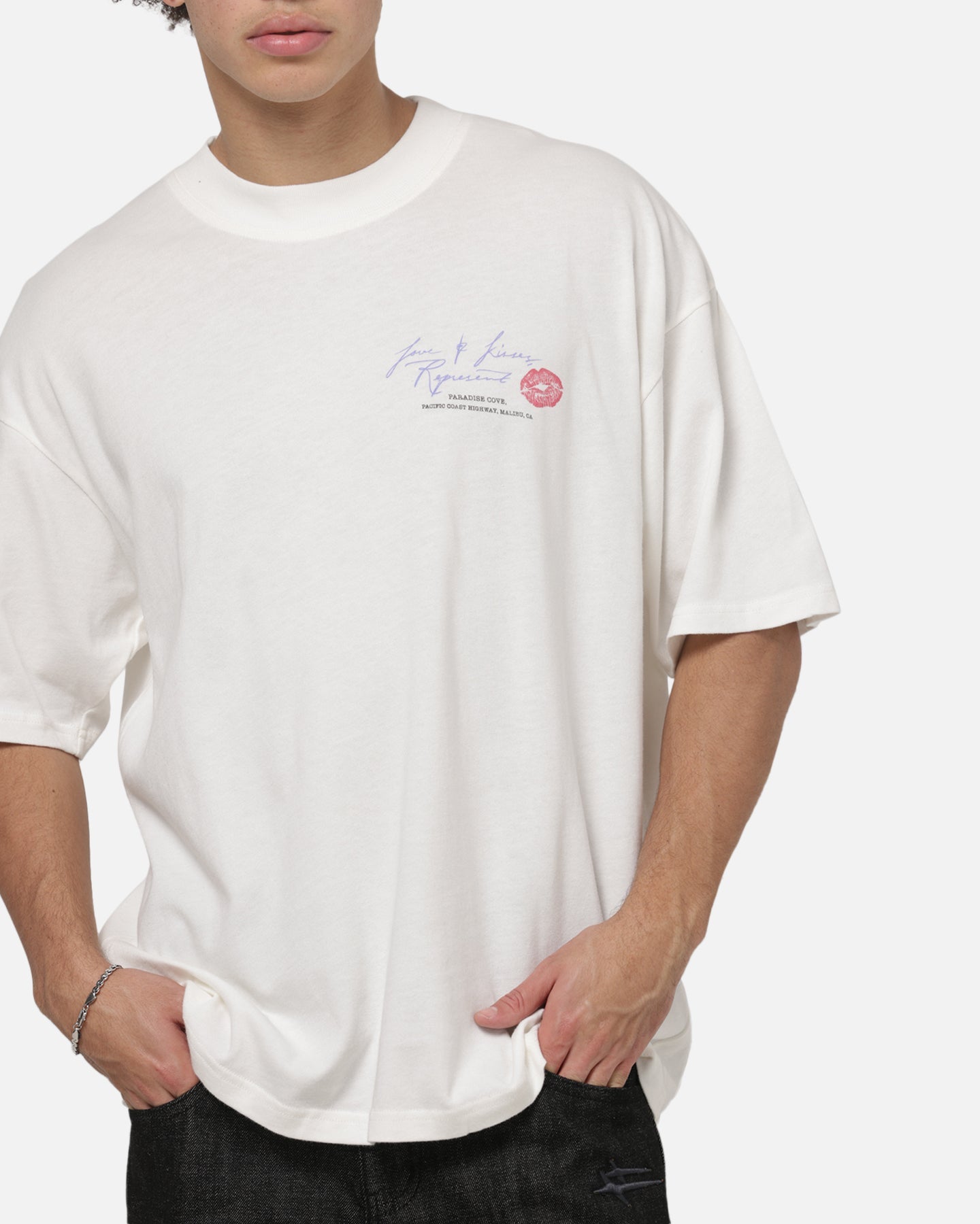 Represent Love And Kisses T-Shirt Flat White