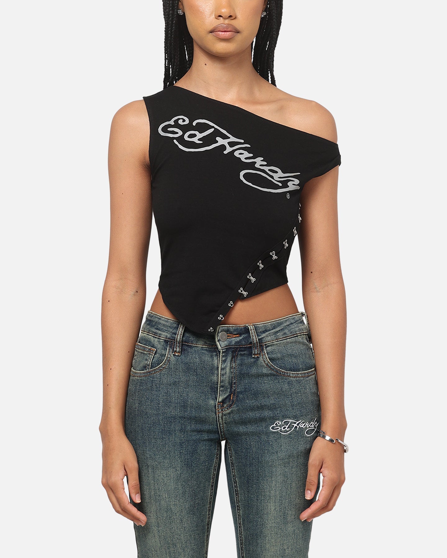 Ed Hardy Women's Hooked Aline T-Shirt Black
