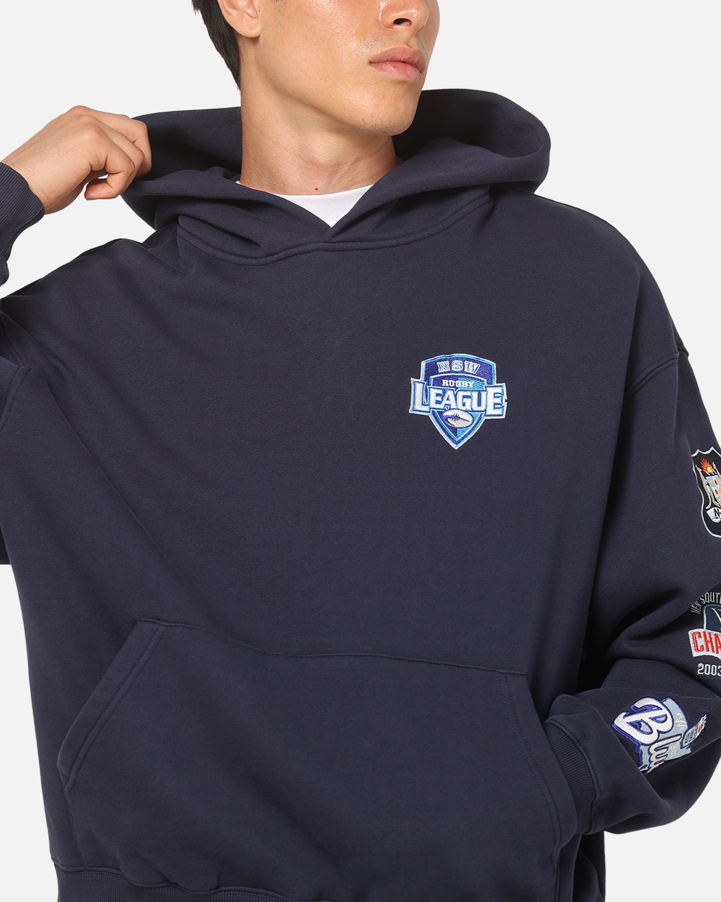 Mitchell & Ness New South Wales Blues Box Fit Fleece Hoodie Navy