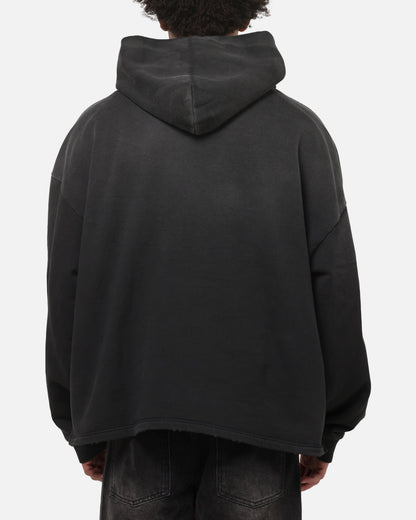 Represent Embellished Hoodie Stained Black