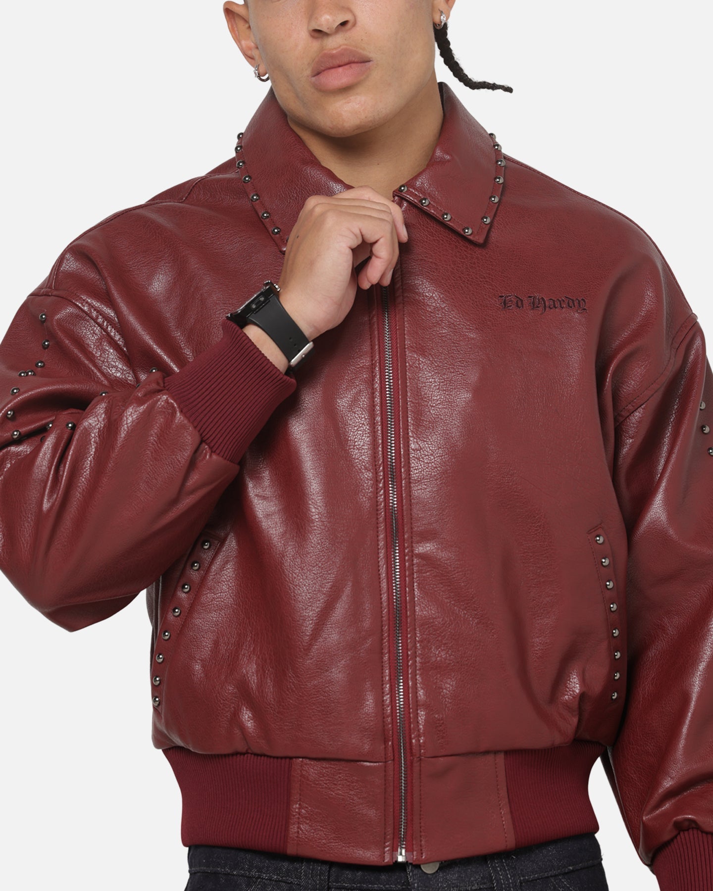 Ed Hardy Desert Bomber Jacket Red