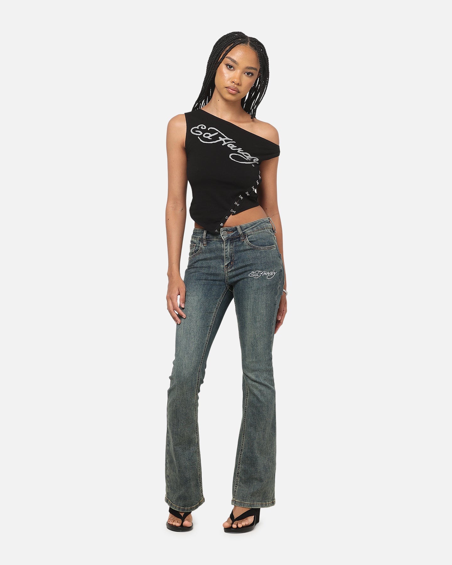 Ed Hardy Women's Hooked Aline T-Shirt Black