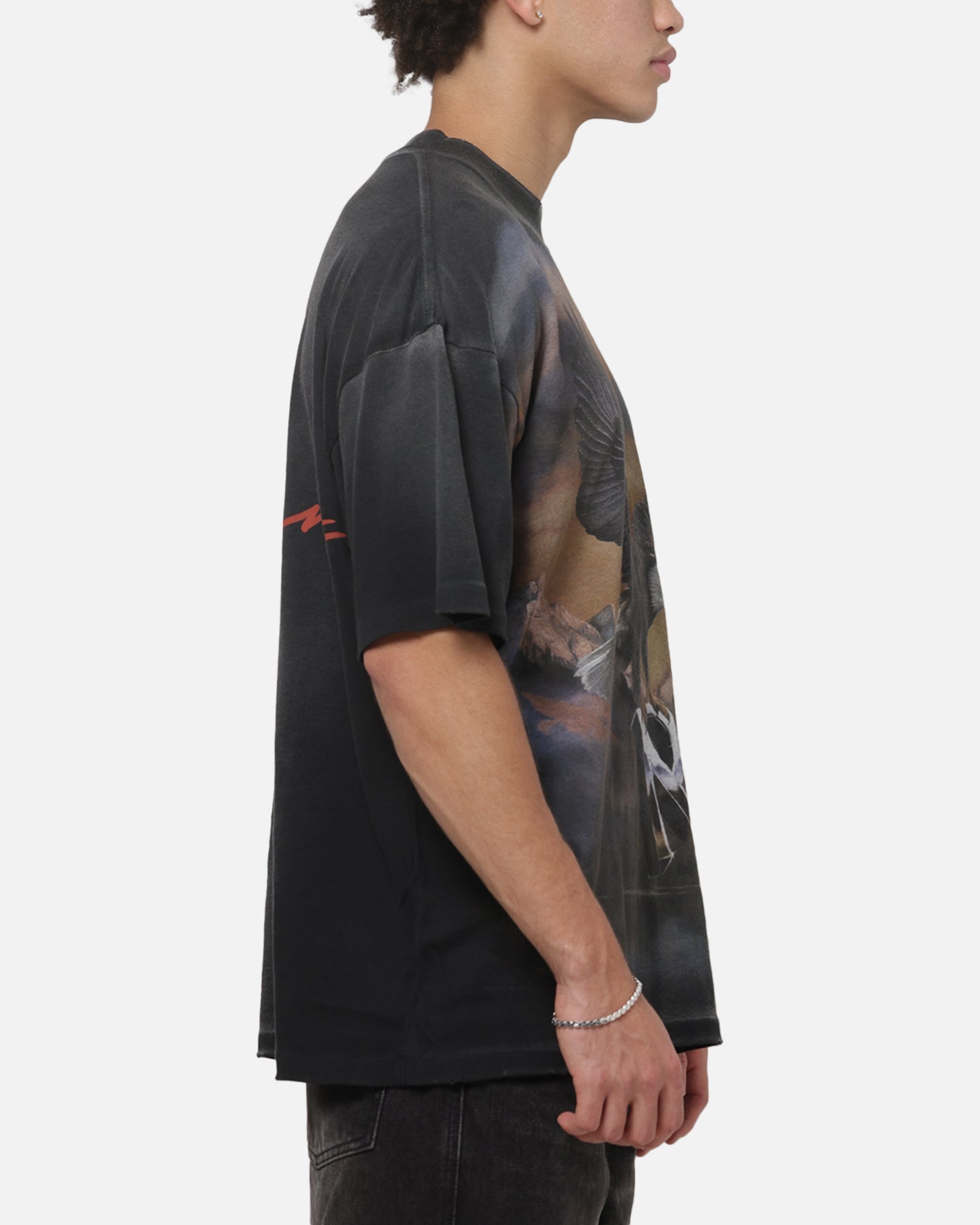 Represent Chrome Flight T-Shirt Stained Black
