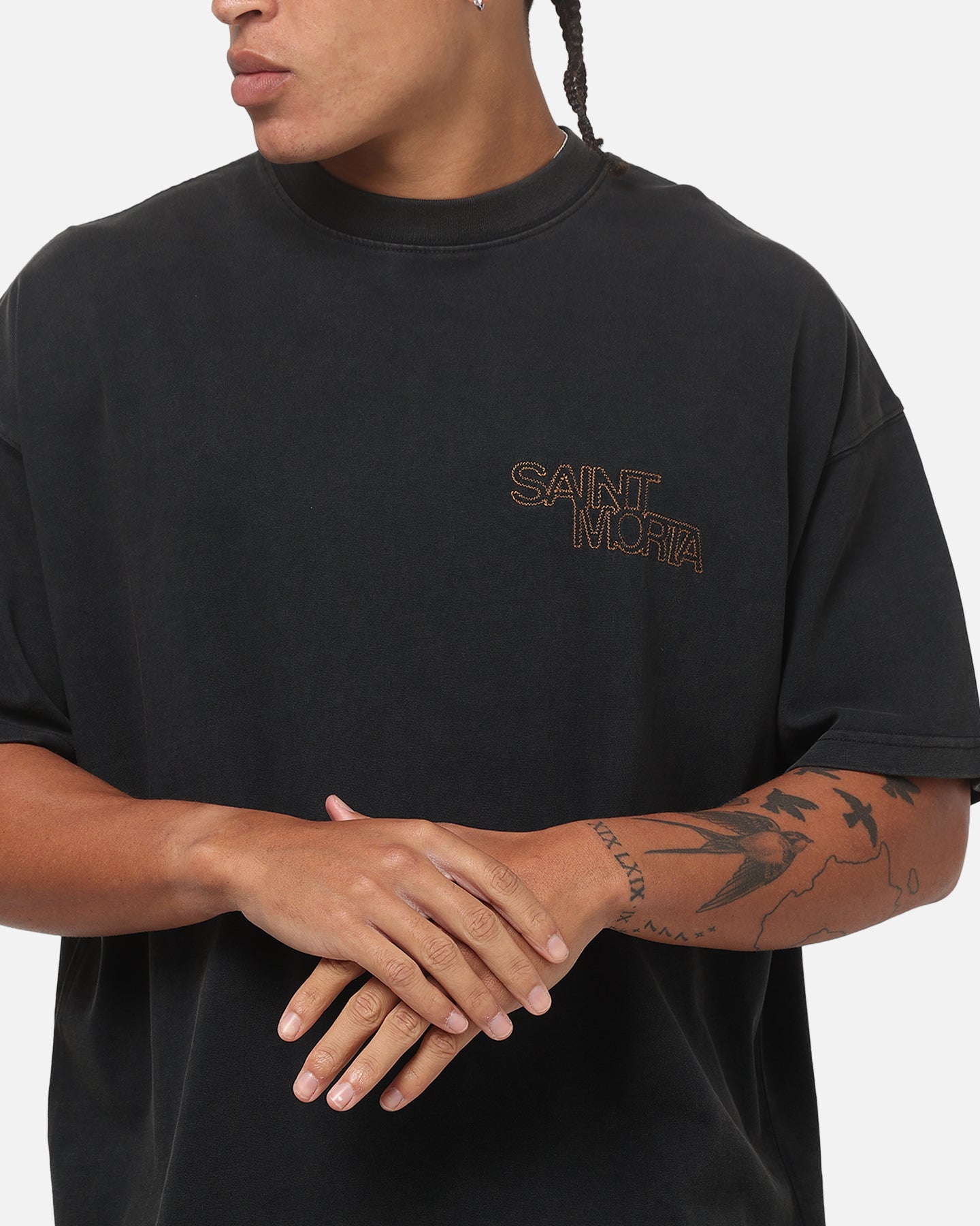 Saint Morta Heritage V2 Boxy T-Shirt Washed Black