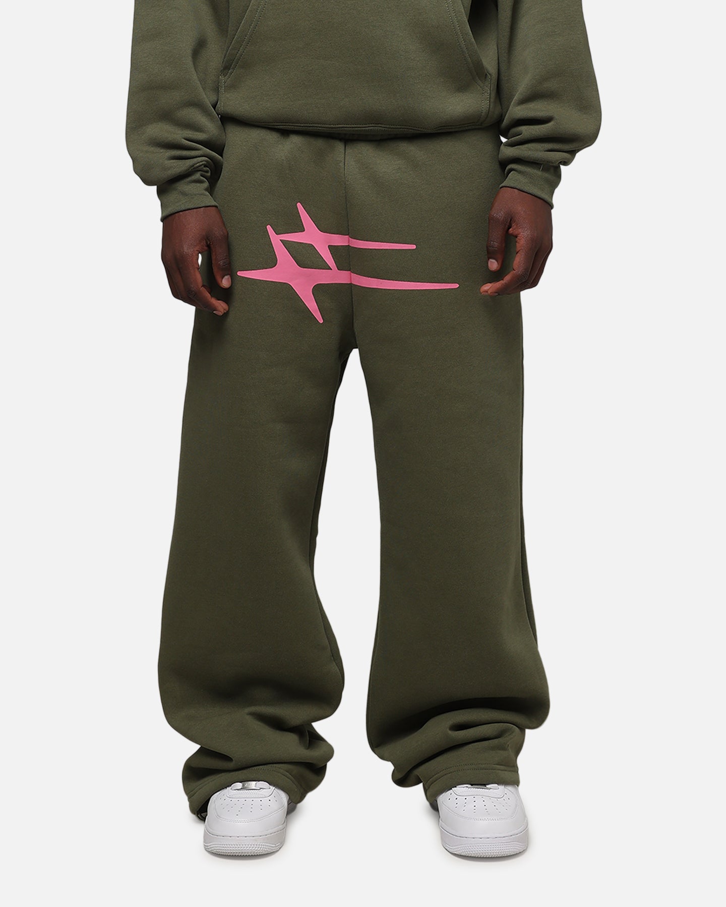 Loiter Hybrid Sweatpants Olive/Pink