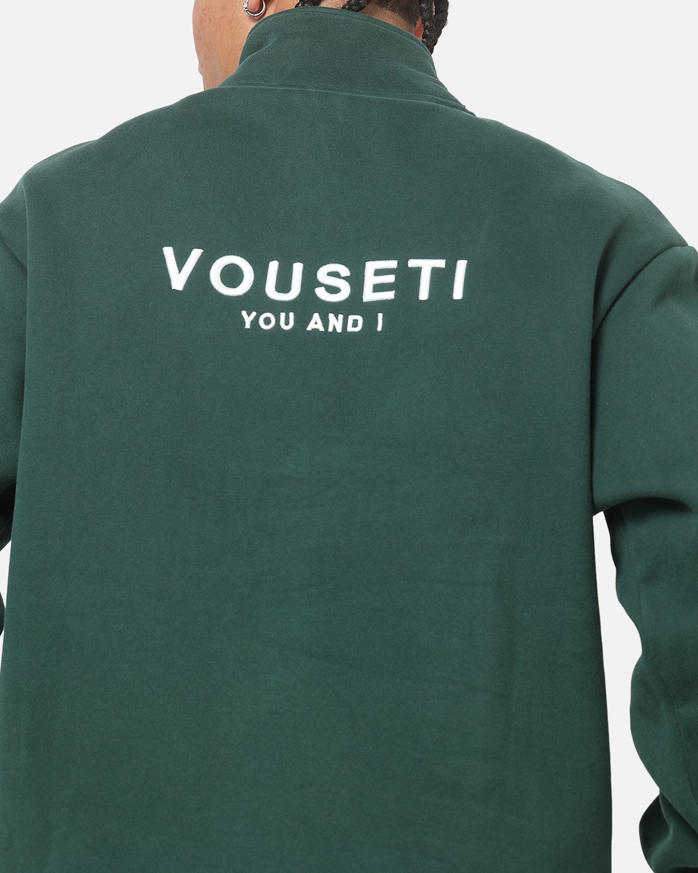 Vouseti The OG Quarter Zip Crewneck Forest Green