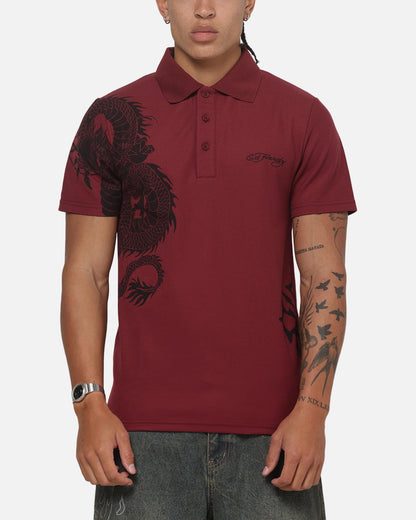 Ed Hardy Euro Polo Shirt Plum