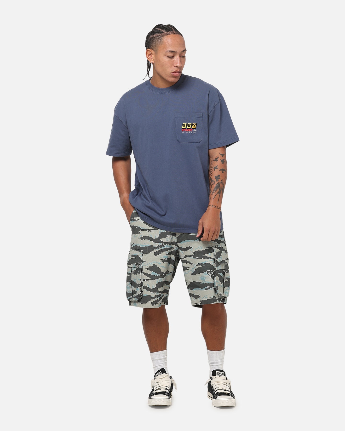 Key Street Pocket T-Shirt Navy