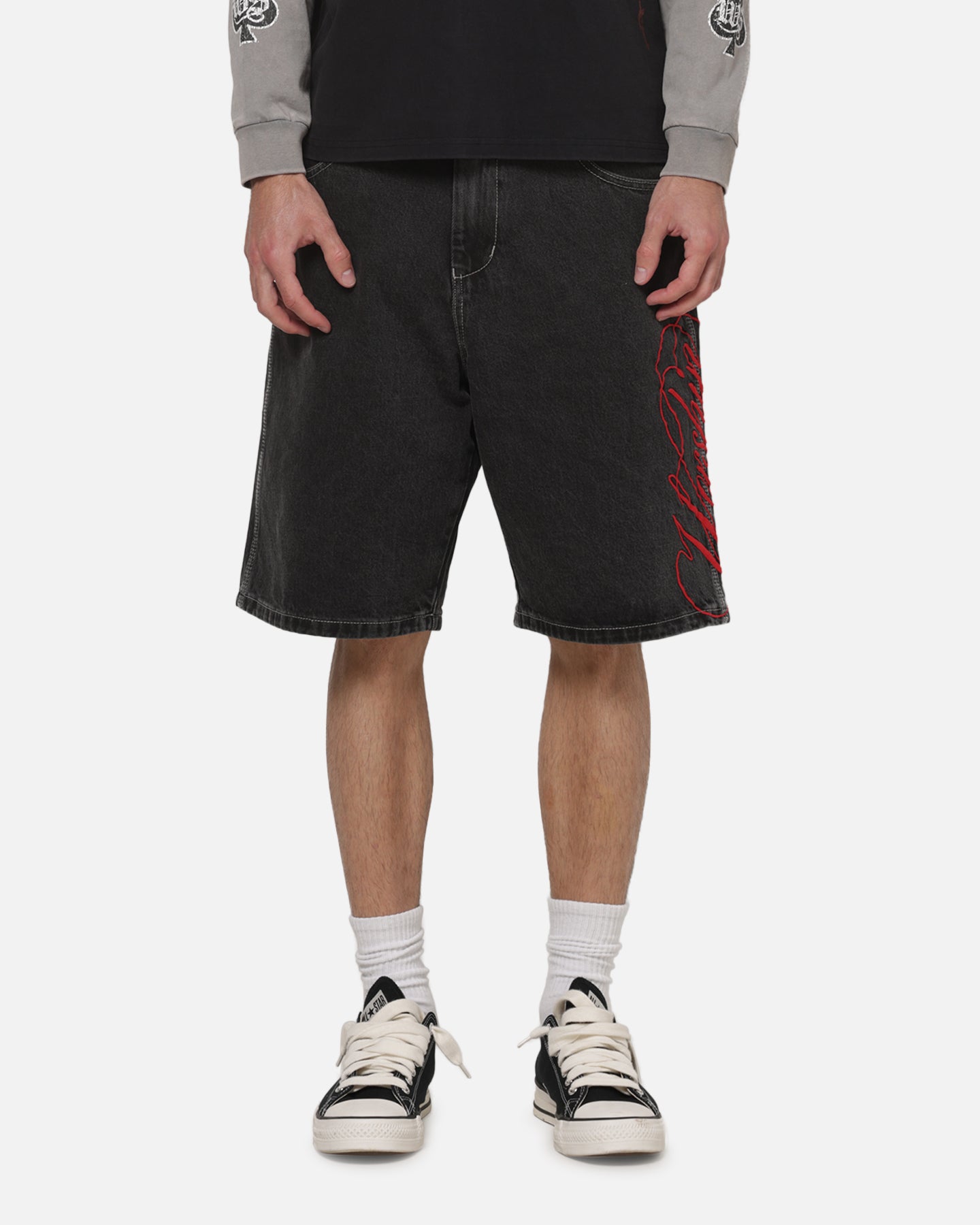 Worship Scripted Big Dawg Jean Shorts Used Black