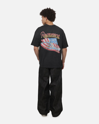 Represent Beach Boys Americas Band T-Shirt Stained Black