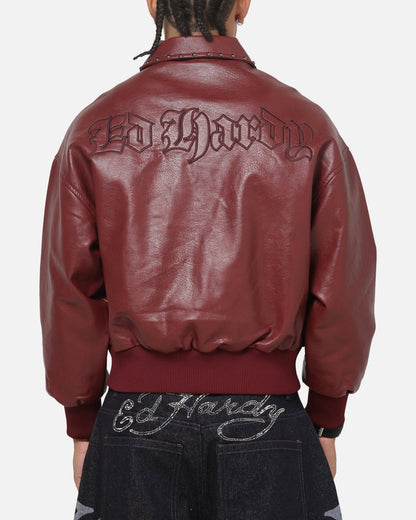 Ed Hardy Desert Bomber Jacket Red