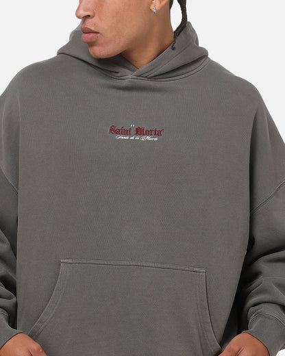 Saint Morta Divine Duty X Hoodie Washed Charcoal