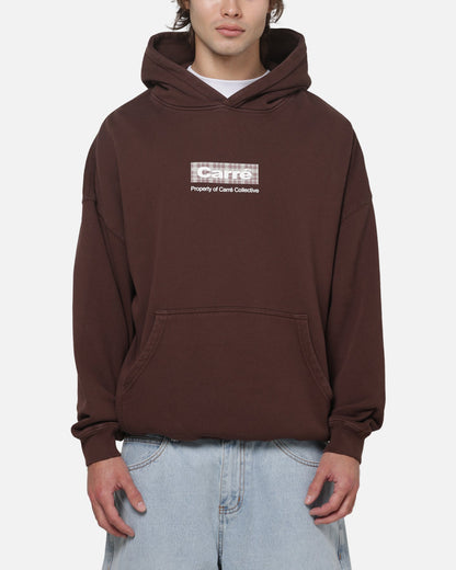 Carre Box Check Hoodie Chocolate