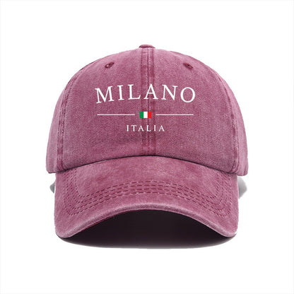 Milano Printed Vintage Washed Cotton Baseball Cap