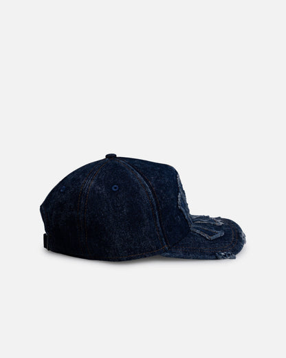 New Era New York Yankees 'Denim Over' 9FORTY A-Frame Strapback Dark Denim