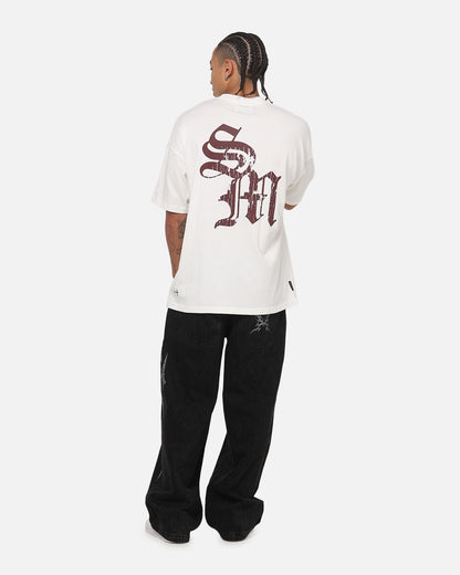 Saint Morta ATHLTC S4 Boxy T-Shirt Off White