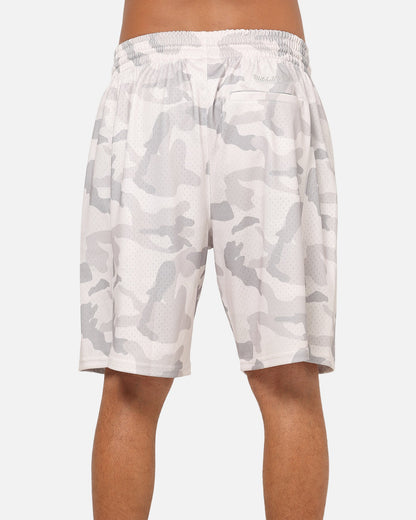Mitchell & Ness Los Angeles Lakers Snow Camo Authentic Mesh Shorts White